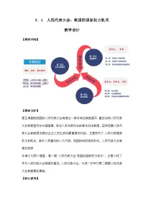 高中政治 (道德与法治)人教统编版必修3 政治与法治第二单元 人民当家作主第五课 我国的根本政治制度人民代表大会：我国的国家权力机关教案设计