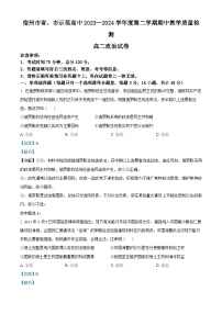 安徽省宿州市示范高中2023-2024学2023-2024学年高二下学期期中联考政治试卷（Word版附解析）