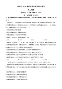 2024届福建省泉州市高三下学期5月适应性练习政治试题（原卷版+解析版）
