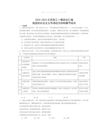 2022～2024北京高三一模政治试题分类汇编：我国的社会主义市场经济体制章节综合