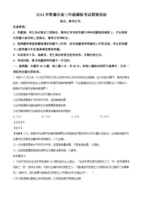 2024届湖南省常德市高三下学期3月模拟考试政治试题