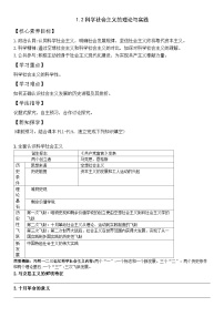 高中政治 (道德与法治)人教统编版必修1 中国特色社会主义科学社会主义的理论与实践导学案