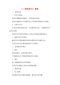 高中国家是什么第1课时教学设计