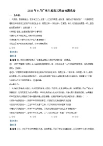 广东省八校2024-2025学年高三上学期8月联合检测政治试题（解析版）