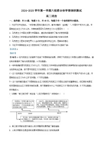 江苏省南京六校联合体2024-2025学年高三上学期学情调研测试政治试题（解析版）