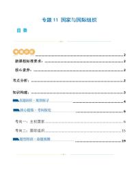 新高考政治二轮复习讲与练专题11 国家与国际组织（讲义）（2份打包，原卷版+解析版）