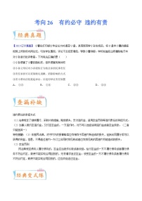 新高考政治一轮复习考点练习考向26  有约必守 违约有责（2份打包， 原卷版+解析版）