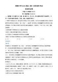 湖南省长沙市周南教育集团2024-2025学年高三上学期10月月考政治试题（解析版）