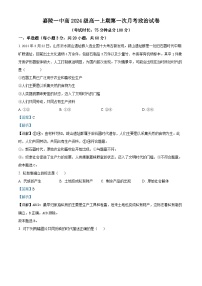 四川省南充市嘉陵第一中学2024-2025学年高一上学期10月月考政治试卷（Word版附解析）