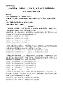 浙江省七彩阳光新高考研究联盟2024-2025学年高二上学期11月期中联考政治试卷（Word版附答案）