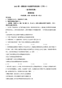 2025娄底普通高中名校联考高三上学期11月月考试题政治含答案