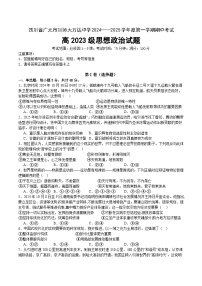 四川省广元市川师大万达中学2024-2025学年高二上学期期中考试政治试卷