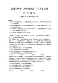 河南省金科新未来大联考2024-2025学年高三上学期11月月考政治试题+答案