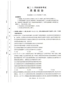 广西名校联盟2024-2025学年高二上学期11月期中阶段性考试政治试题