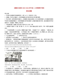 安徽省合肥市2023_2024学年高二政治上学期期中试题