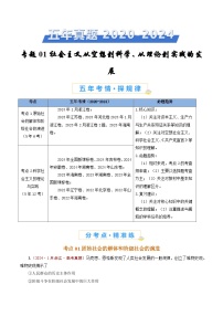 五年高考真题（2020-2024）分类汇编 政治 专题01 社会主义从空想到科学、从理论到实践的发展 含解析