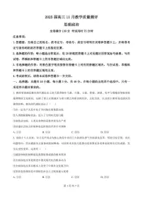 华大新高考联盟2025届高三上学期11月教学质量测评-政治试题+答案