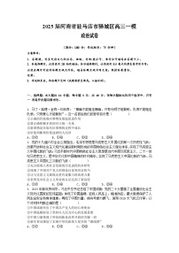 河南省驻马店市驿城区2024-2025学年高三一模政治试卷