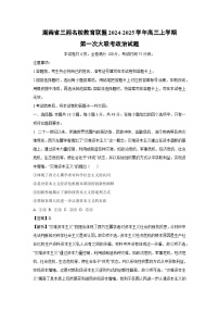 2024~2025学年湖南省三湘名校教育联盟高三(上)第一次大联考政治试卷(解析版)