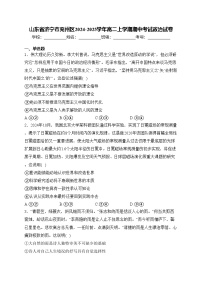 山东省济宁市兖州区2024-2025学年高二上学期期中考试政治试卷(含答案)