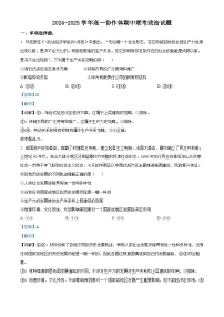 四川省眉山市仁寿县协作体2024-2025学年高一上学期11月期中联考政治试卷（Word版附解析）