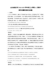 山东省临沂市2024-2025学年高三(上)11月期中教学质量检测政治试卷(解析版)