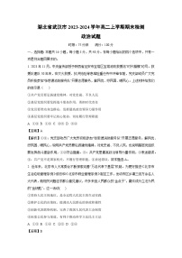 湖北省武汉市2023-2024学年高二上学期期末检测政治政治试卷（解析版）