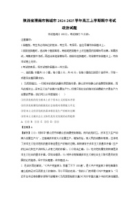 陕西省渭南市韩城市2024-2025学年高三（上）期中政治试卷（解析版）