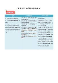 重难点01 中国特色社会主义-2025年高考政治 热点 重点 难点 专练（广东专用）