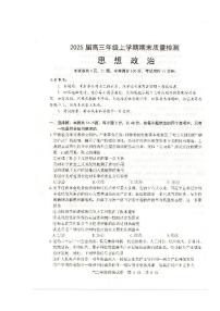湖北省武汉市武昌区2025届高三年级上学期期末质量检测政治试题