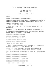 安徽省合肥市一模2025届高三第一次教学质量检测政治试题及答案