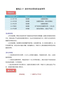 重难点05 坚持和加强党的全面领导-2025年高考政治 热点 重点 难点 专练（陕西、山西、宁夏、青海）