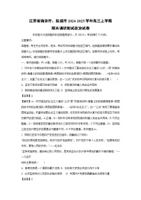 江苏省南京市、盐城市2024-2025学年高三上学期期末调研测试政治试卷（解析版）
