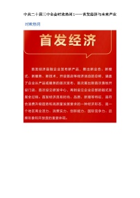 时政热点2  中共二十届三中全会  时政热词2 未来经济（热词 热点 试题）-2025年高考政治最新时政热点解读（全国通用）