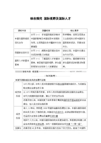 政治 (道德与法治)人教统编版综合探究 国际视野及国际人才学案
