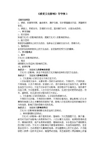 高中人教版 (新课标)感受文化影响导学案