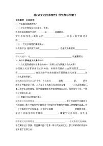 政治 (道德与法治)人教版 (新课标)世界文化的多样性导学案