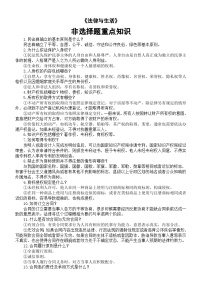 高中政治2025届高考选必二《法律与生活》非选择题重点知识整理（共46条）