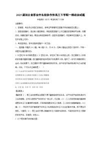 2025届河北省邢台市名校协作体高三下学期一模政治试题（解析版）