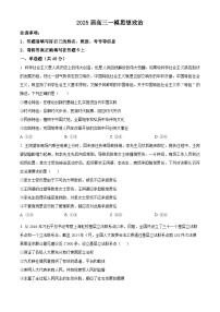 2025长沙地质中学高三下学期一模政治试题含解析