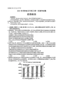 河南省五市联考2025届高三下学期3月第一次联考-政治试题+答案