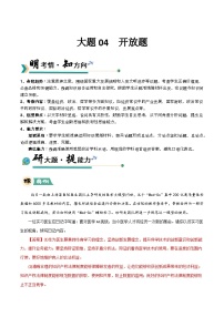 04 开放题-冲刺2025年高考政治大题突破与限时练（上海专用）附答案解析