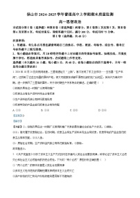 云南省保山市2024-2025学年高一上学期期末考试 政治 含解析