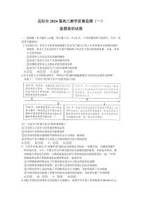 2024届湖南省岳阳市高三上学期质量监测（一）(1月)-政治试题（含答案）
