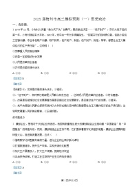 广东省梅州市2025届高三下学期一模政治试题  含解析