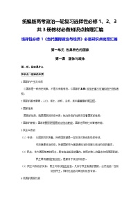 统编版高考政治一轮复习选择性必修1、2、3共3册教材知识点梳理汇编（全面！）