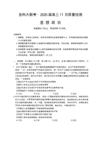 2025届河南省金科新未来大联考高三11月质检-政治试卷（含答案）