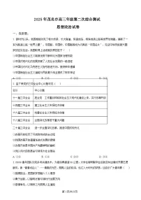 广东省茂名市2025届高三下学期高考二模试题 政治试题及答案