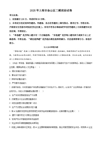 2025届上海市金山区高三下学期4月二模政治试题（原卷版+解析版）