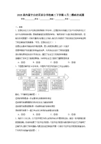 2025届内蒙古自治区部分学校高三下学期4月二模政治试题（无答案）